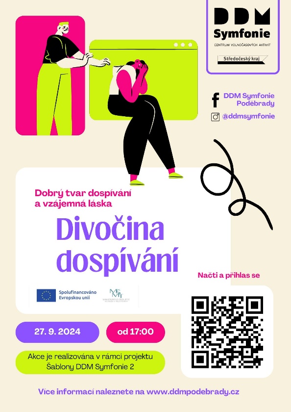 Plakát akce Divočina dospívání