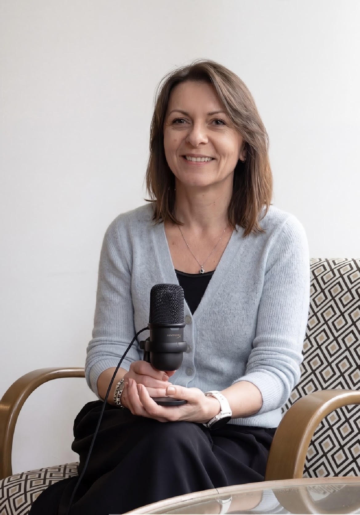 Jana Navrátilová Štoková při natáčení podcastu Divočina
